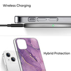 SAHARA - Inspire Series Purple Marble Case - iPhone 13 & iPhone 14