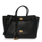 Smooth Calfskin Small Bel Air Carry All Bag Black