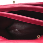 Lambskin Quilted Small Trendy CC Flap Dual Handle Bag Dark Pink