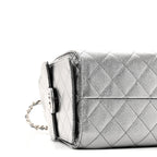 Metallic Caviar Quilted Small Chanel 25 Handbag Anthracite