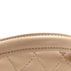 Lambskin Quilted Small Flap Top Handle Bag Beige