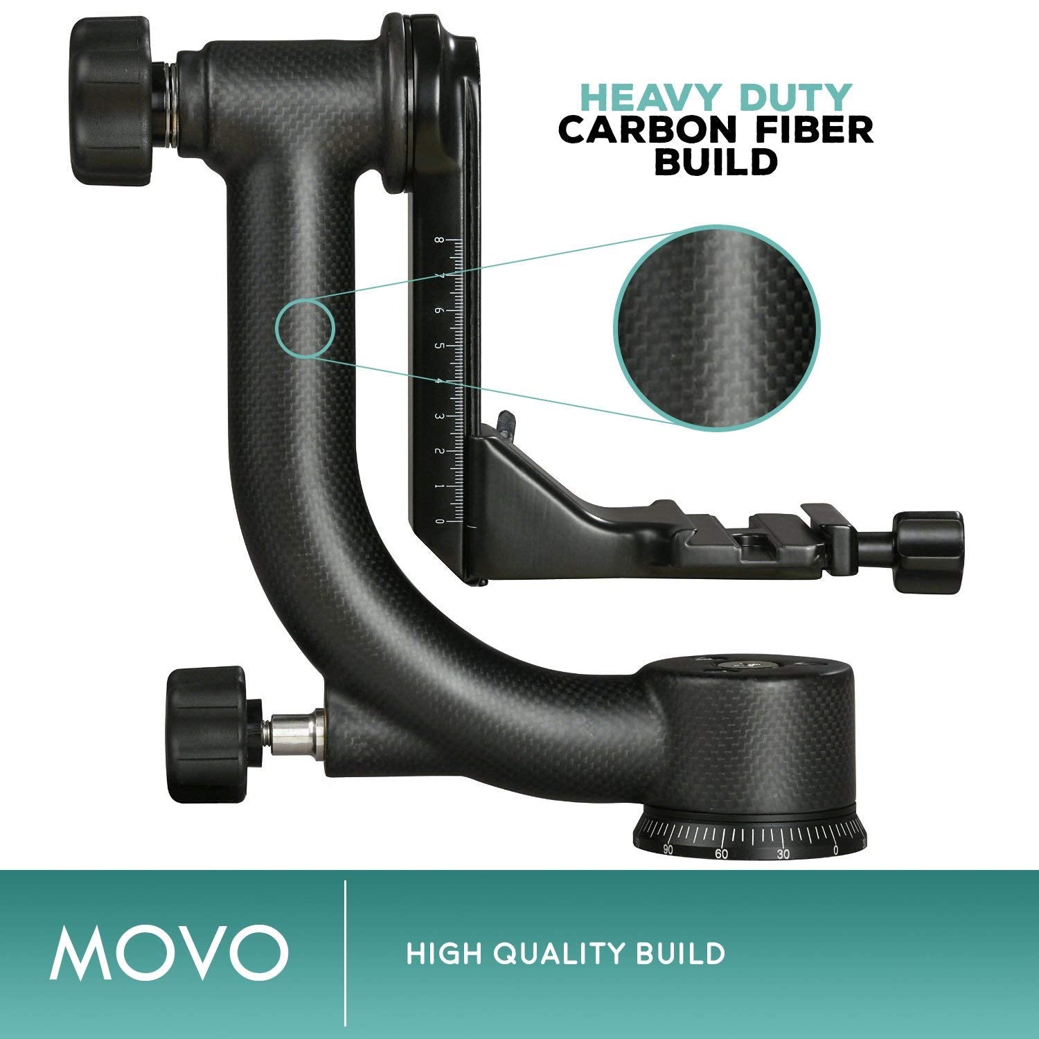 Movo GH800 MKII Carbon Fiber Gimbal Tripod Head