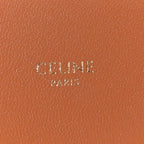 Triomphe Canvas Asymmetric Clutch Tan