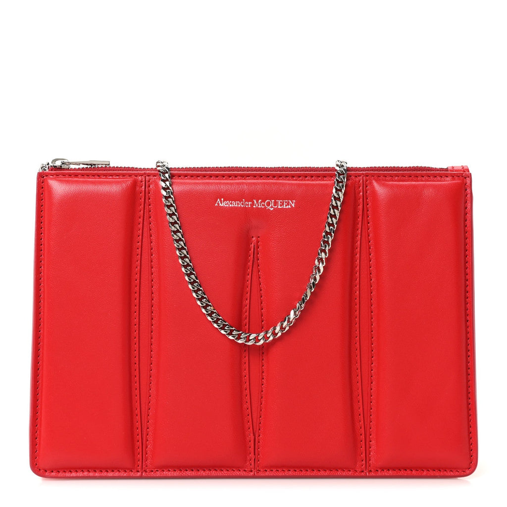 Calfskin Slash Pouch Welsh Red
