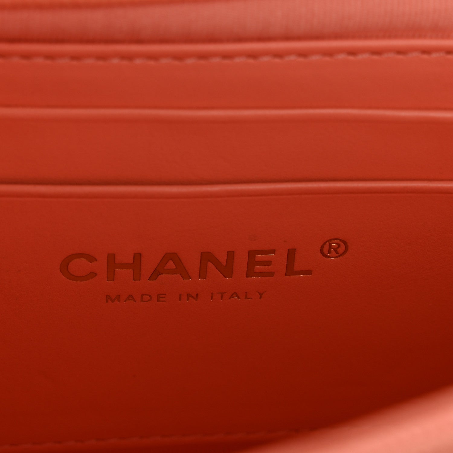 Caviar Quilted Handy Box Vanity Case Orange