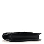 Grain De Poudre Matelasse Chevron Monogram Envelope Chain Wallet Black