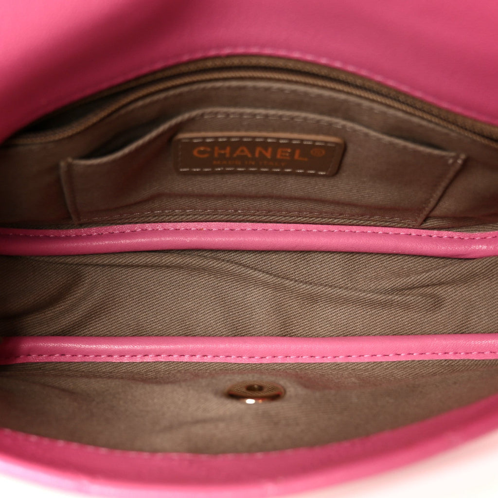 Goatskin Stitched Casual Trip Single Flap Pink