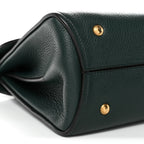 Calfskin Small Margot Top Handle Satchel Verde Olivo