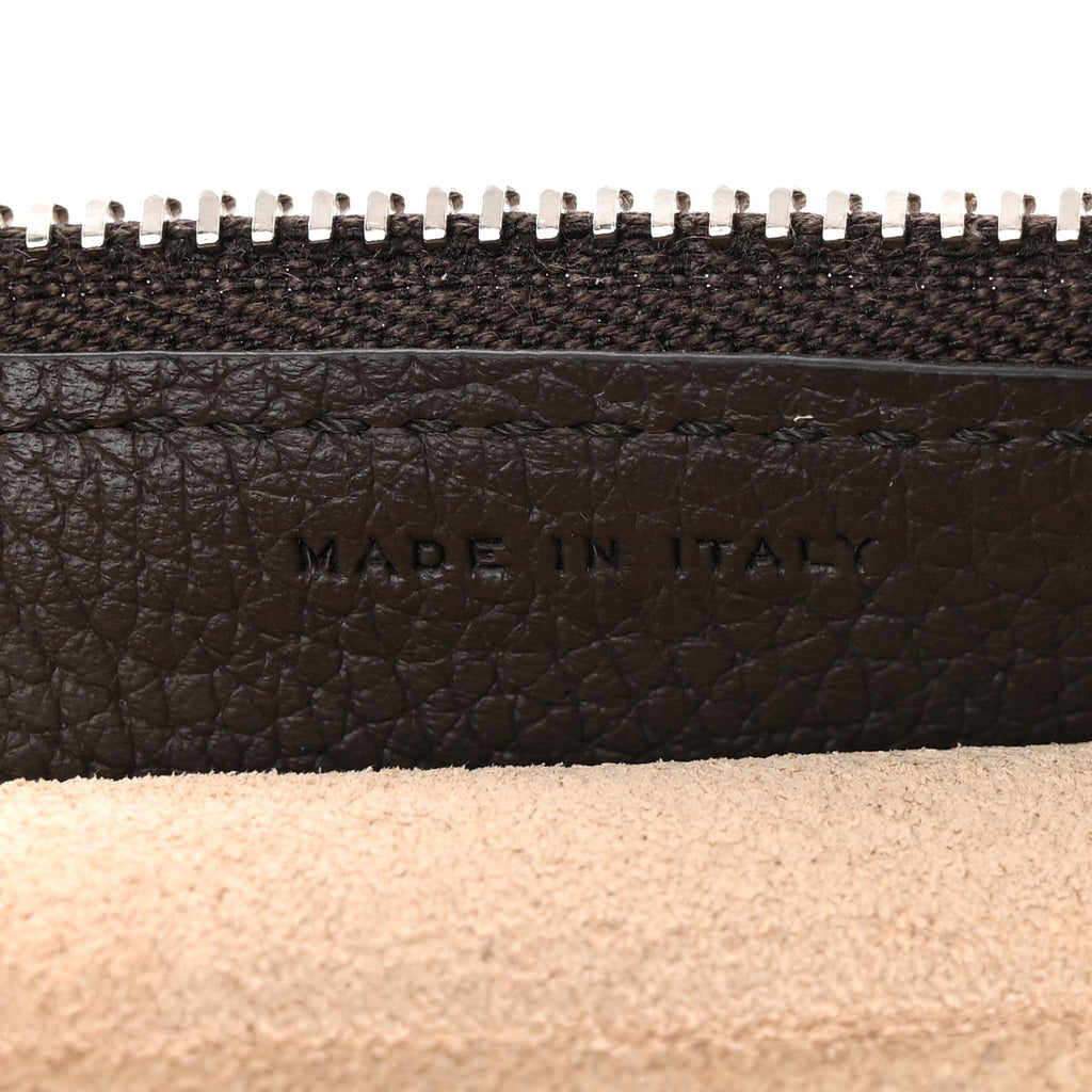 Grained Calfskin Large Slouchy Banana Bag Brunette