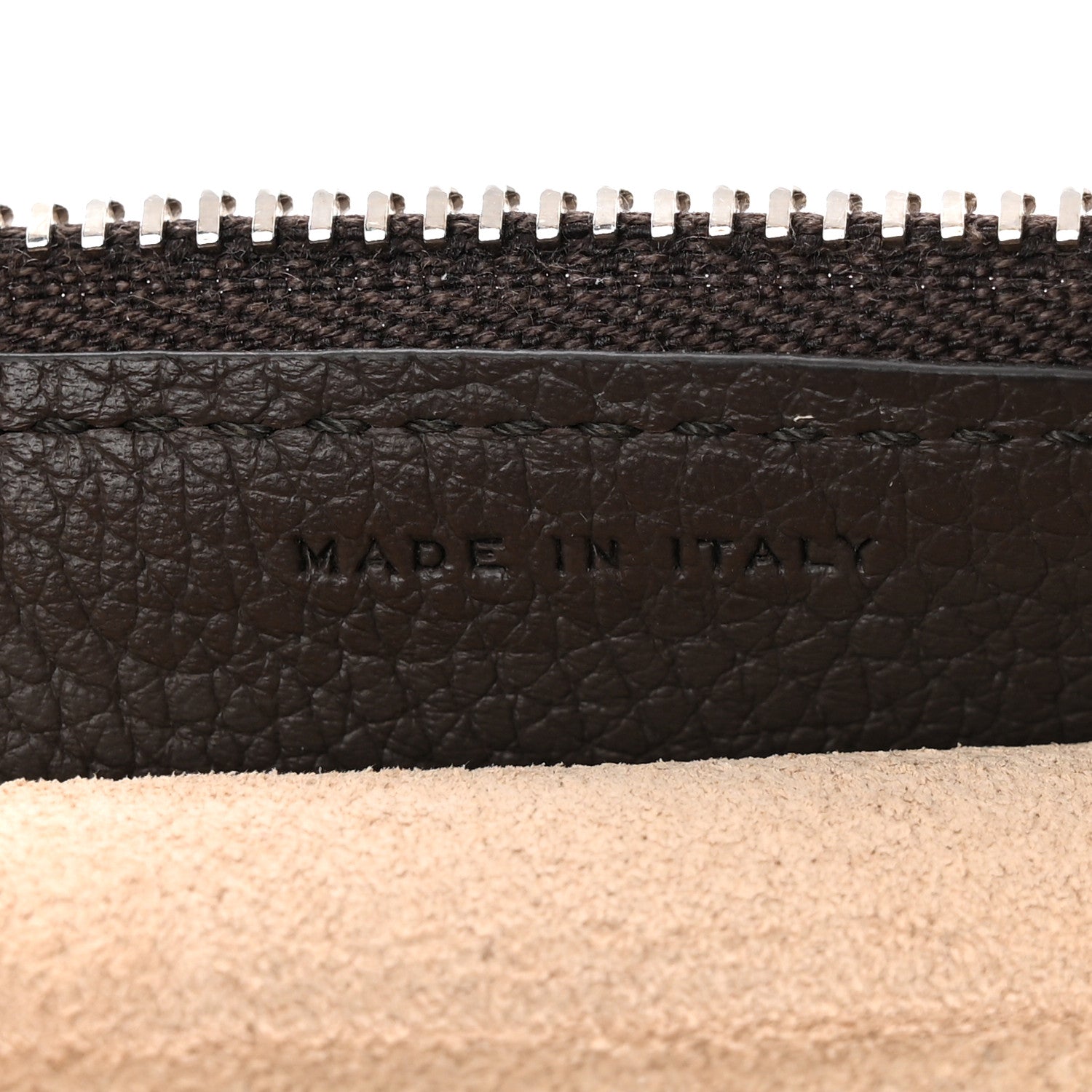 Grained Calfskin Large Slouchy Banana Bag Brunette