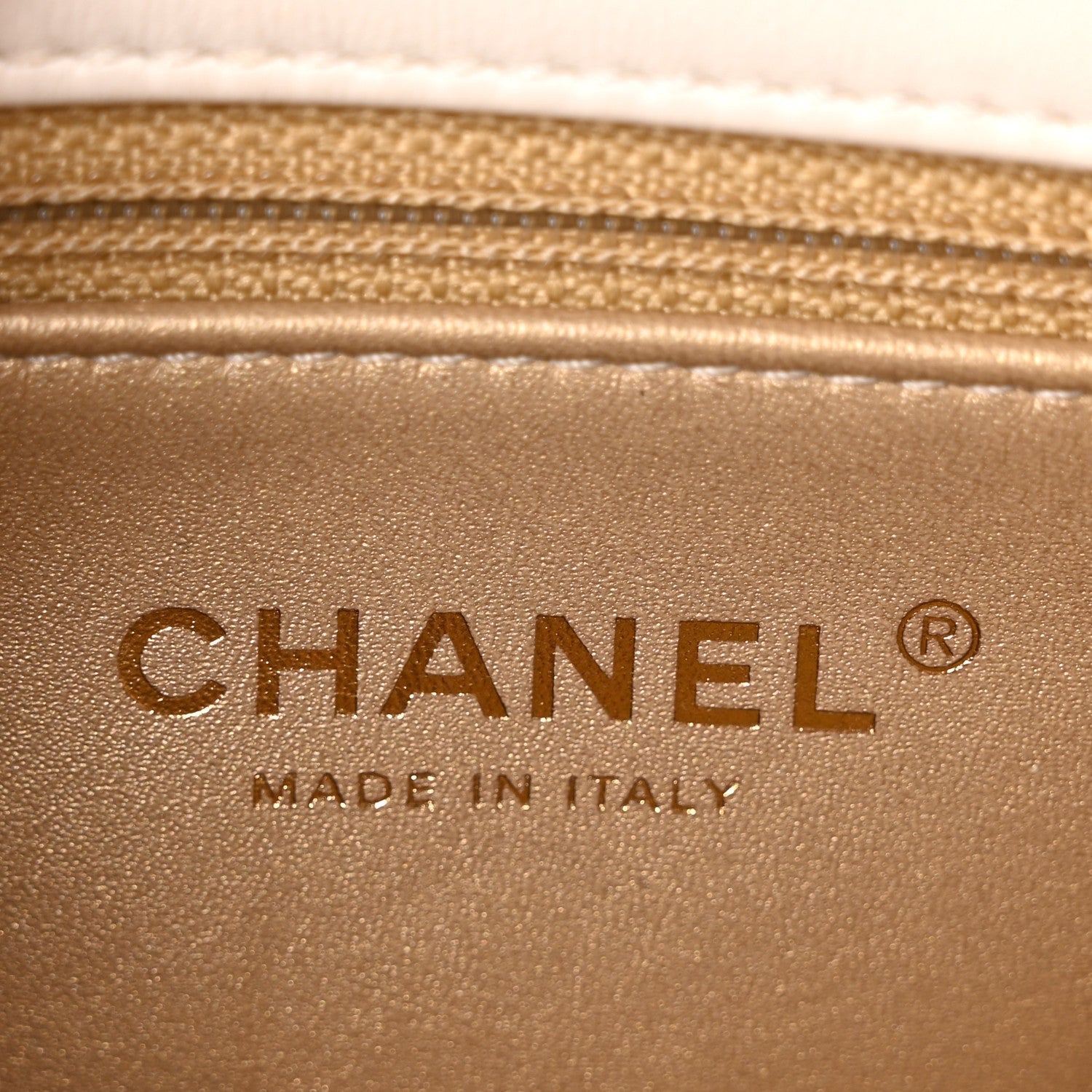 Lambskin Quilted Small CC Crystal Logo Chain Flap White