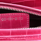 Alligator Medium Lady Dior Pink