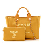 Mixed Fibers Small Deauville Tote Yellow