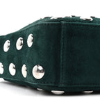 Suede Studded Small Elena English Green