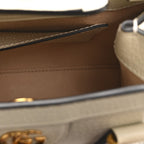 Textured Dollar Calfskin Web Mini Diana Tote Bag Mystic White