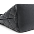 Caviar Quilted Medallion Tote Black