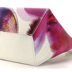 Crinkled Calfskin Future Floral Mini The Sack Bag White Multicolor