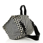 Nylon Checker Print Large Pandora Black White