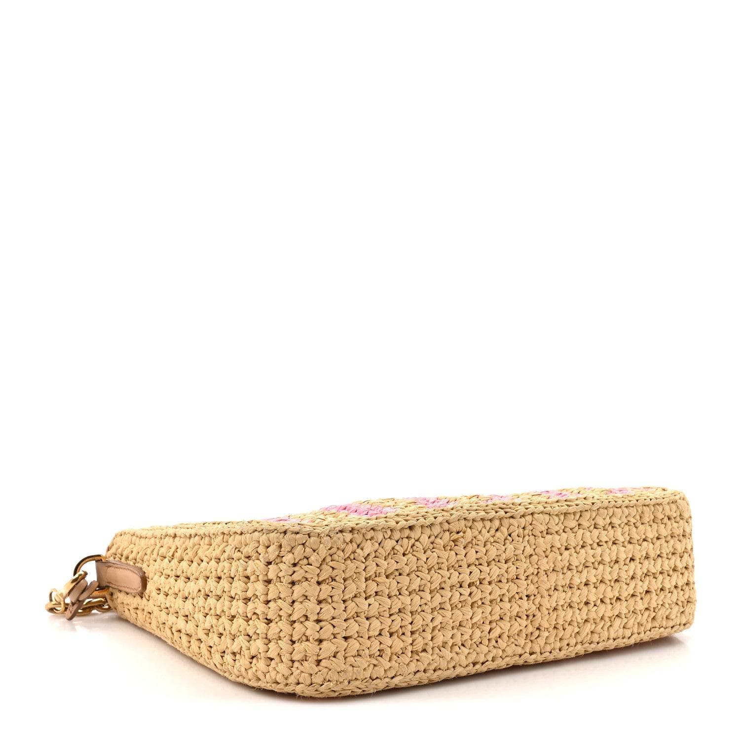 Yarn Raffia Effect Crochet Striped Re-Edition 2005 Shoulder Bag Naturale Petalo