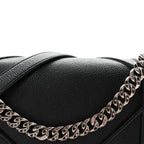 Grained Calfskin Medium Diorama Flap Bag Black