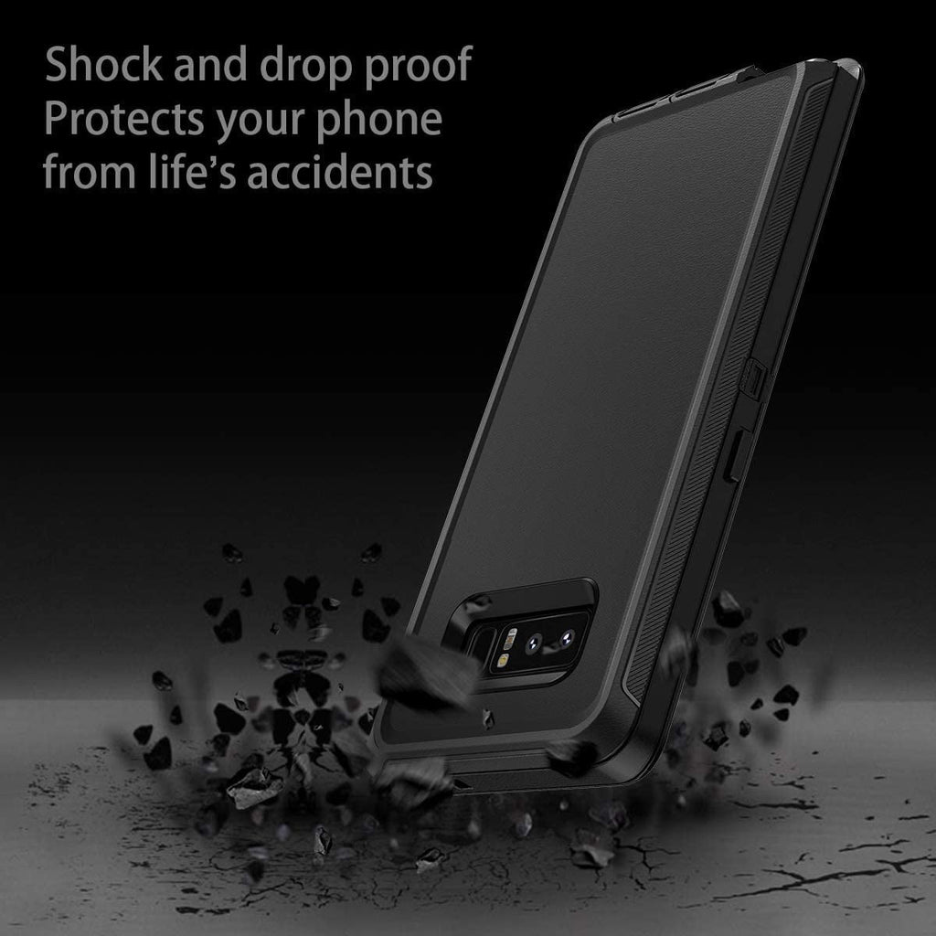 Entronix Bundle Compatible with Galaxy Note 8 - Heavy Duty Case & 1 Clear Screen Protector