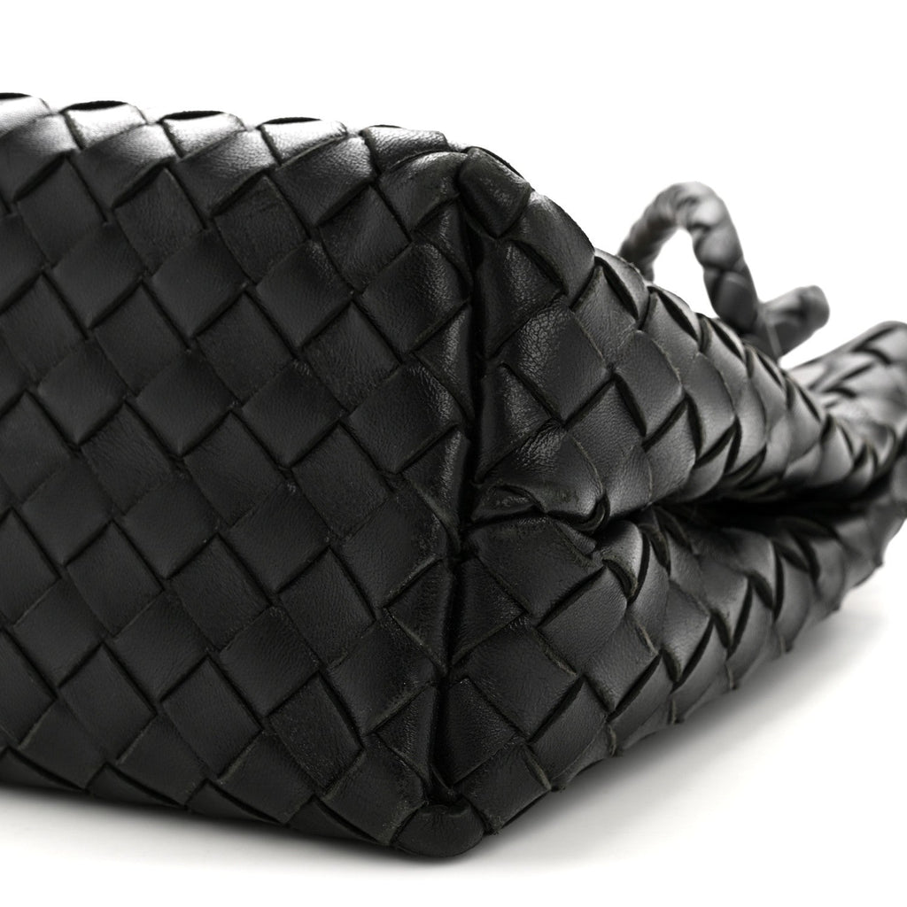 Nappa Intrecciato Medium Andiamo Shoulder Bag Black