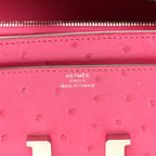 Ostrich Constance Long Wallet Rose Tyrien