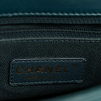 Calfskin Quilted East West Flap Dark Blue
