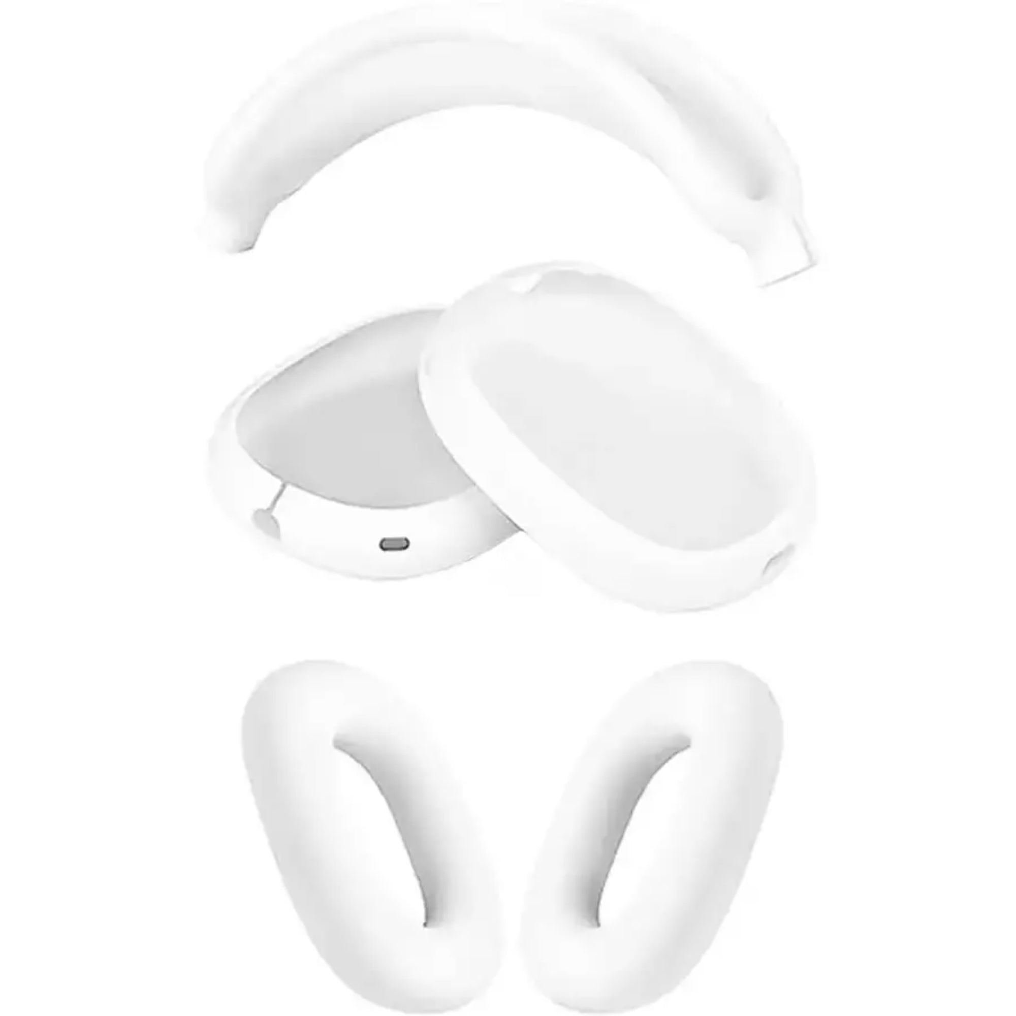 SAHARA - Silicone Combo Kit Case for Apple AirPods Max Headphones - White