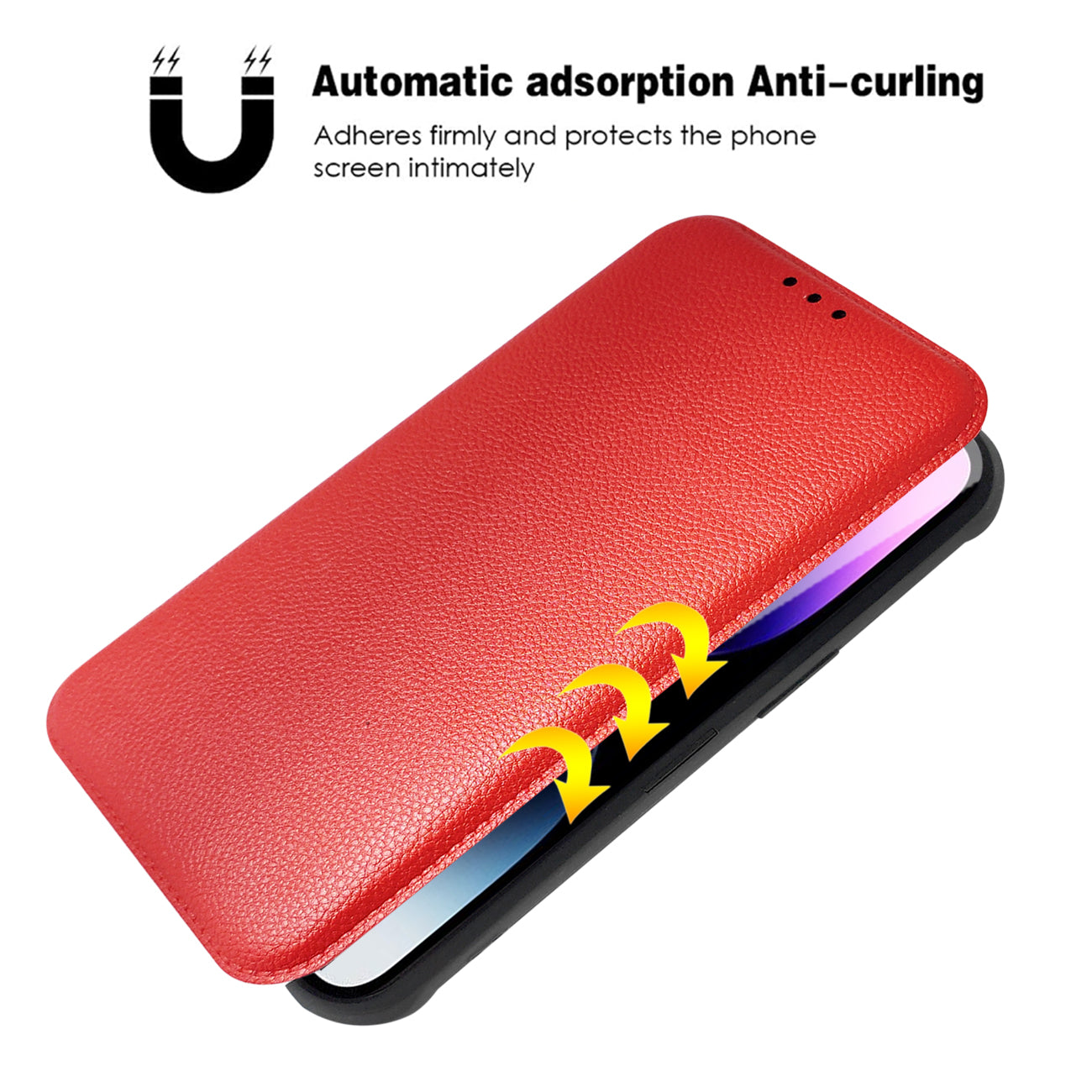 Magnetic Wallet Leather Phone Case For Apple Iphone 14 Pro Max In Red