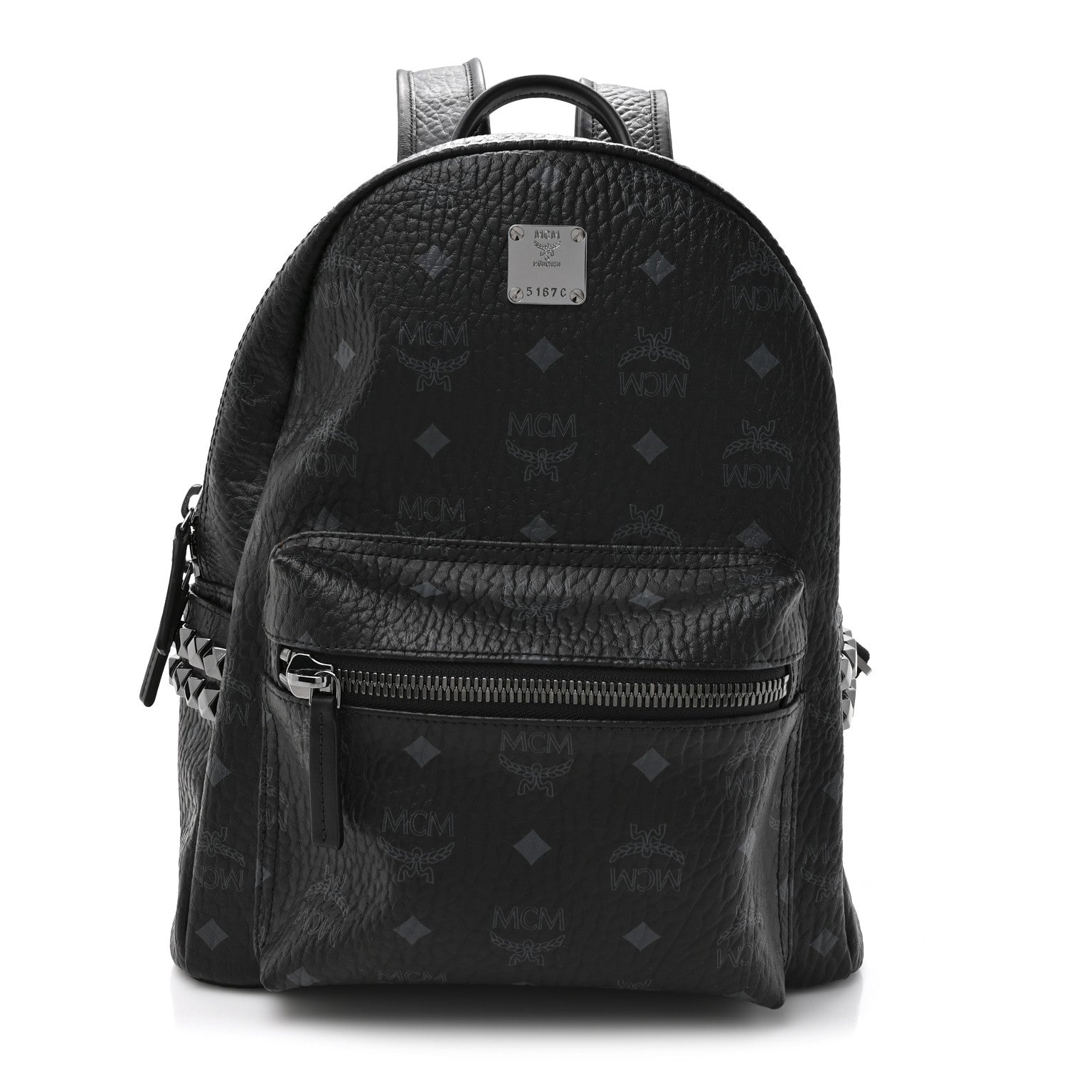 Visetos Medium Side Studs Stark Backpack Black