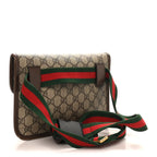 GG Supreme Monogram Neo Vintage Web Belt Bag Brown