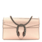 Metallic Calfskin Super Mini Dionysus Shoulder Bag Rose Gold