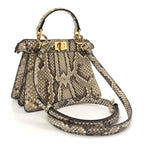 Snakeskin Shiny Nappa Petite Peekaboo I SEE U Satchel Daisy Roccia Camelia