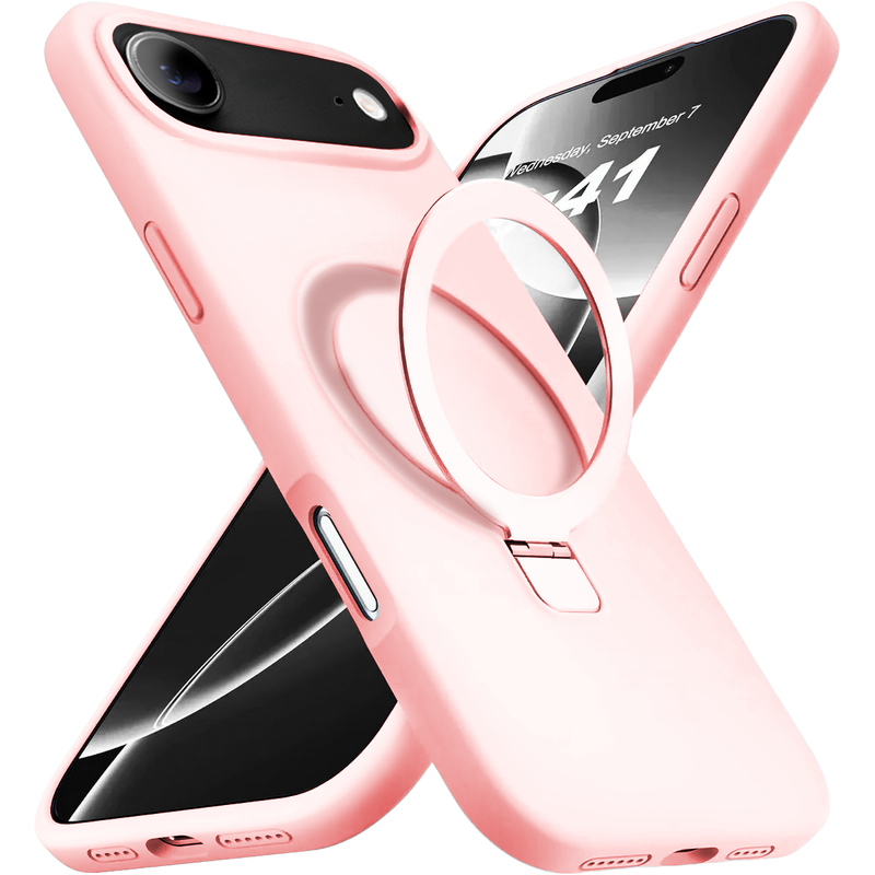 Entronix [Magnetic] Case Compatible with iPhone 17 Air - Soft-Touch Liquid Silicone Gripstand