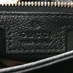 Roxy Calfskin Web Medium Studded Blondie Shoulder Flap Bag Black
