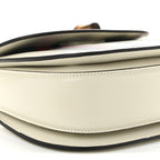 Calfskin Web Geometric Print Small Bamboo 1947 Top Handle Bag White Multi