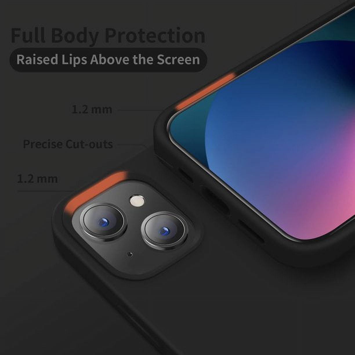 Entronix Case Compatible with iPhone 13 - Soft-Touch Liquid Silicone