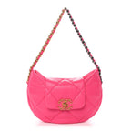Lambskin Quilted Chanel 19 Hobo Pink