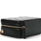 Lambskin Quilted CC Pearl Crush Camera Case Black