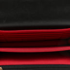 Lambskin Enamel Quilted Pending CC Clutch With Chain Black