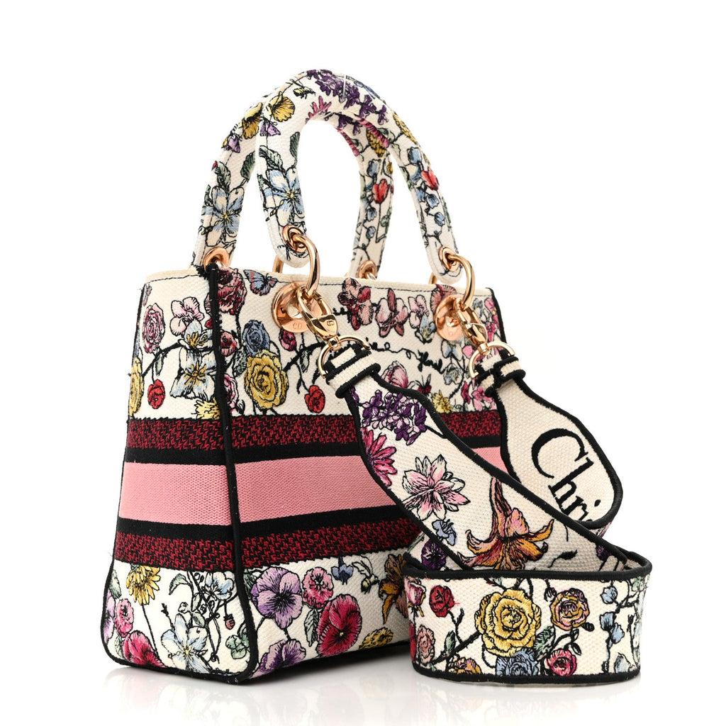 Canvas Florilegio Embroidered Medium Lady D-Lite White Multicolor