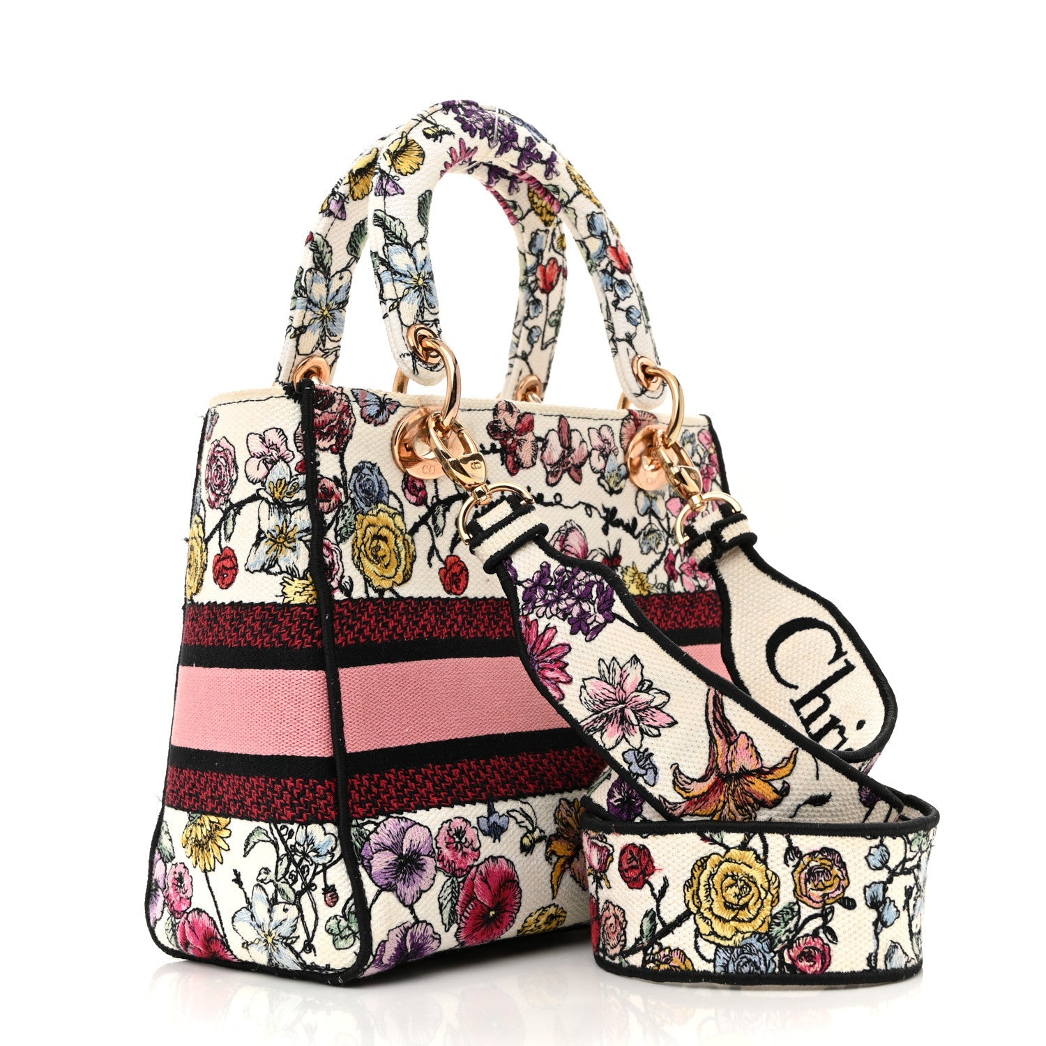Canvas Florilegio Embroidered Medium Lady D-Lite White Multicolor