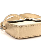 Cuoio Roma Sellerissima Nappa Sintetica Tape Stitch Baguette Platino