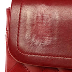 Lambskin Quilted Medium Double Flap Red