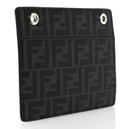 Glazed Fabric Vitello Liberty FF 1974 Logo Pocket Peekaboo Black