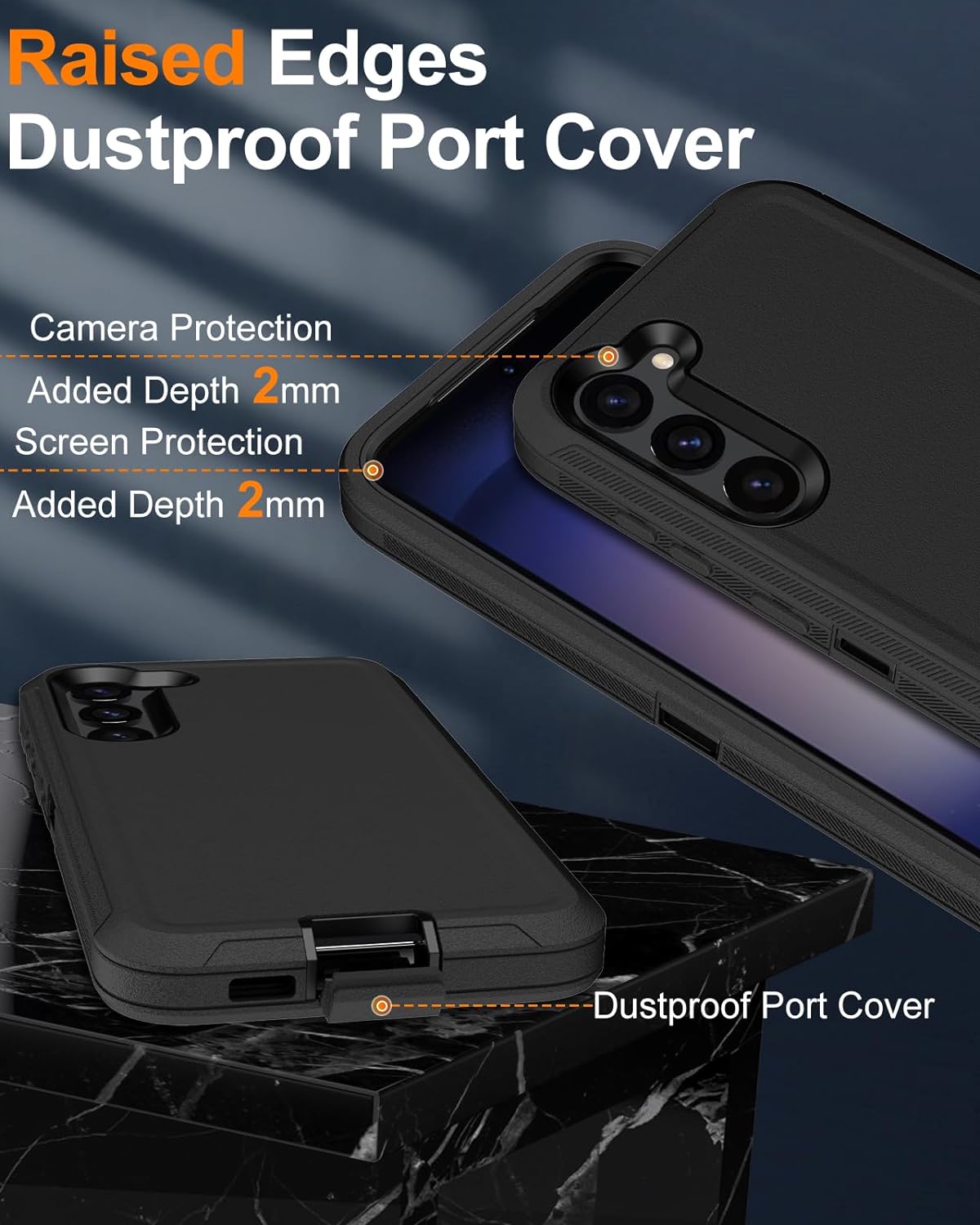 Entronix Bundle Compatible with Galaxy S20 FE - Heavy Duty Case & 1 Clear Screen Protector