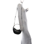 Patent Naplak Arque Shoulder Bag Black
