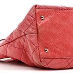 Glazed Calfskin Large On The Road Tote Pink