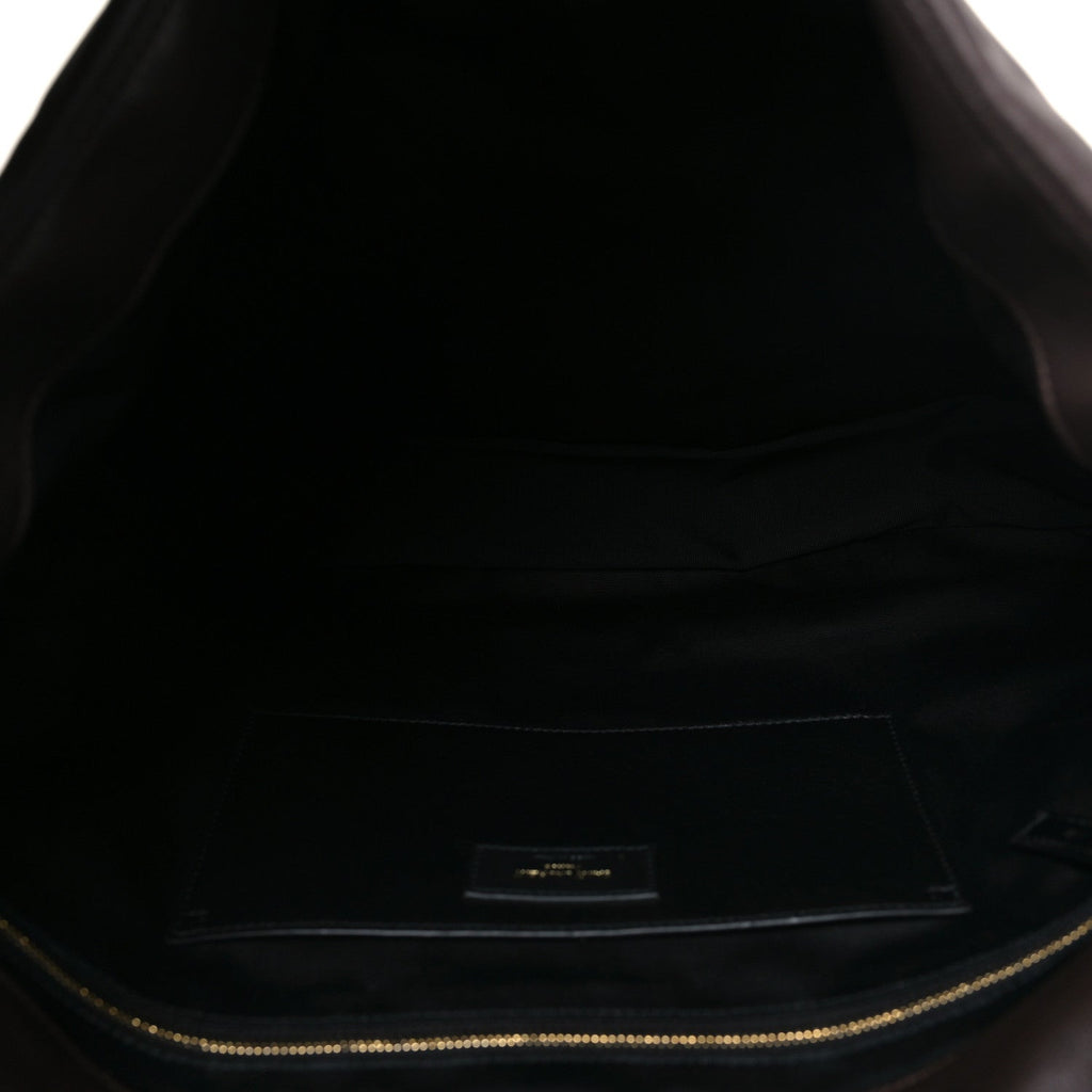Lambskin Matelasse Monogram Large Jamie 4.3 Dark Sweet Chocolate
